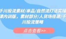 千川投流素材/单品/自然流打法实操课
