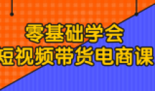 零基础学会短视频带货电商课程运营