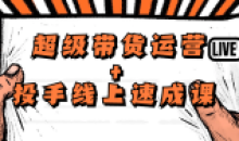 数据哥超级带货运营投手线上速成课