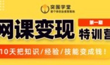 突围学堂网课变现特训营10天知识