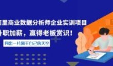 阿里数据分析师企业实训项目教程