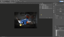 PS一键飞溅碎片特效粒子插件