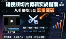 短视频切片剪辑实战指南,从剪辑技巧到流量突破