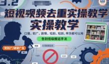 短视频去重实操教学口播-软广-硬广-剧情-短剧-带货都可以用,告别低级搬运手法