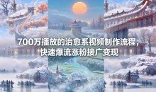 700万播放的治愈系视频制作流程,快速爆流涨粉接广变现