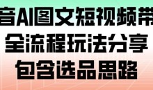抖音AI图文短视频带货,全流程玩法分享,包含选品思路