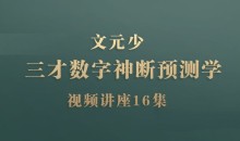 文元少《三才数字神断预测学》视频讲座16集