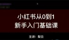 梨云小红书商业变现圈子课程(视频+工具+资料)
