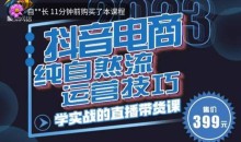 李扭扭·2023自然流运营技巧,纯自然流不亏品起盘直播间,实战直播带货课(视频课+话术文档)