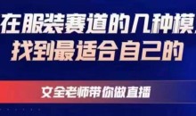 文全老师带你做直播线上课,如何在服装赛道的几种模式中找到最适合自己的