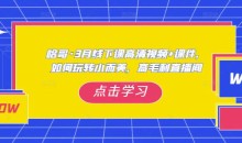 哈哥·3月线下实操课高清视频+课件,如何玩转小而美,高毛利直播间