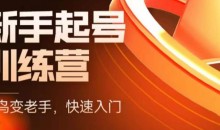 抖音电商新手起号训练营,菜鸟变老手,快速入门,新手商家超全入门课程大全