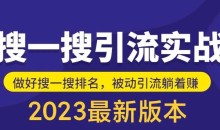 外面收费980的最新公众号搜一搜引流实训课,日引200+