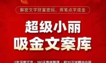 超级小丽·吸金文案库,解密文字财富密码,挥笔点字成金,超30万字精华内容
