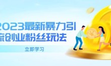 价值980的2023最新暴力引流创业粉丝玩法,单日被动引流50+创业粉【揭秘】