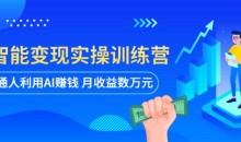 AI智能变现实操训练营:普通人利用AI赚钱月收益数万元(全套课程+文档)