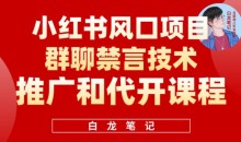 小红书风口项目日入300+,小红书群聊禁言技术代开项目,适合新手操作