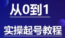 石野·小白起号实操教程,掌握各种起号的玩法技术,了解流量的核心