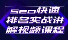 seo快速排名实战讲解视频课程,揭秘seo快排原理