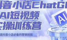 peter抖音小店ChatGPT+AI短视频实操训练营,10分钟制作一条爆款带货视频,新品上架7天引爆销量