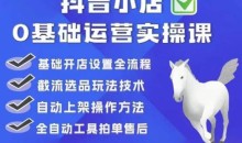 白马电商·0基础抖店运营实操课,基础开店设置全流程,截流选品玩法技术