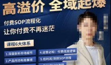 逸风-拼多多高溢价全域起爆,6大课程体系,付费玩法全套实操