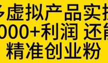拼多多虚拟产品实操流程,月产5000+利润,还能引流精准创业粉
