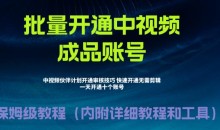 外面收费1980的暴力开通中视频计划教程,内附详细的快速通过中视频伙伴计划的办法