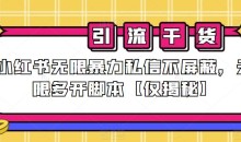 小红书无限暴力私信不屏蔽,无限多开脚本