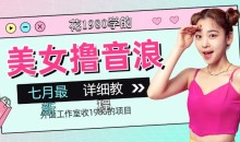 外面工作室收1980的项目,七月份最新美女撸音浪,号称日入几千