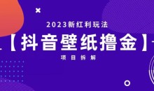 抖音壁纸小程序创作者撸金项目,2023新红利玩法