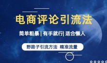 简单粗暴野路子引流-电商平台评论引流大法,适合懒人有手就行
