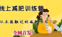 线上减肥训练营,足不出户,仅靠拉几个社群,发几条朋友圈,就可以月实现入五位