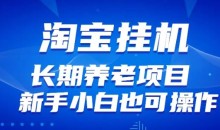 淘宝虚拟产品挂机项目(长期养老项目新手小白也可操作)