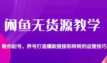 闲鱼无货源教学,教你起号,养号打造爆款链接以及转转的运营技巧
