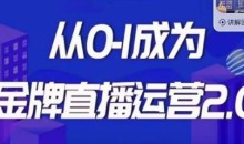 交个朋友·金牌直播运营2.0,运营课从0-1成为金牌直播运营