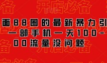 外面88圈的最新抖音暴力引流,一部手机一天100-200流量没问题