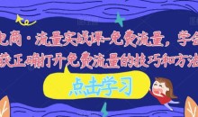 淘猫电商·流量实战课-免费流量,学会可收获正确打开免费流量的技巧和方法