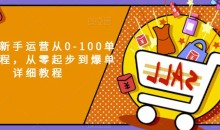 拼多多新手运营从0-100单策划课程,从零起步到爆单详细教程