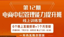 陈少珊·电商中层管理能力提升班,学习对象-电商公司各个岗位的主管,20人人以内的电商公司老板