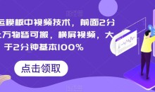PR搬运模板中视频技术,前面2分钟以上万物皆可搬,横屏视频,大于2分钟基本100%