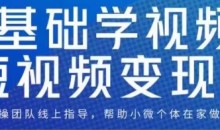0基础学视频号短视频变现,适合新人学习的短视频变现课