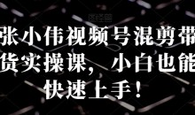 张小伟视频号混剪带货实操课,小白也能快速上手!