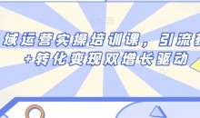 私域运营实操培训课,引流获客+转化变现双增长驱动