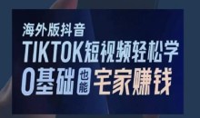 海外版抖音TikTok短视频轻松学,0基础宅家也能赚钱