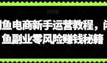 闲鱼电商新手运营教程,闲鱼副业零风险赚钱秘籍