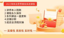 淘系电商课程,0基础实战教学,实操性系统性实时性