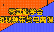 零基础学会短视频带货电商课程运营学会电商