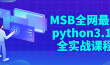 MSB全网最新python3.10全实战课程