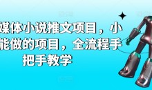 AI自媒体小说推文项目,小白也能做的项目,全流程手把手教学